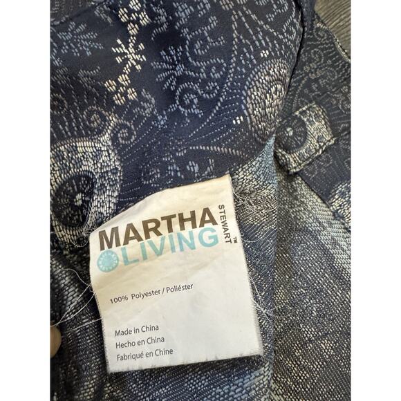 Martha Stewart Wrought Iron Back Tab Panel 48” X 82” Semi Opaque. Navy - Picture 2 of 5